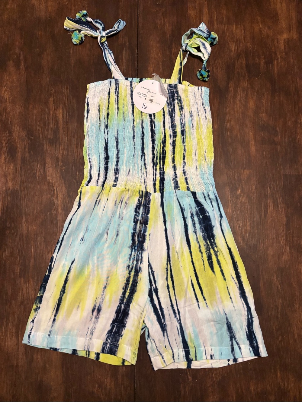 Kids Tie-Dye Smocked Romper